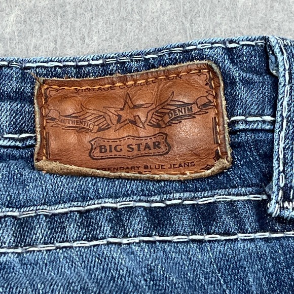 Big Star Liv Jeans Women's 30L (31x33) Blue Low Rise Bootcut Faded Western Faded - Picture 15 of 15